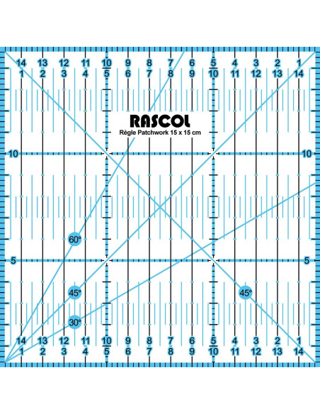 Régua patchwork Rascol 15 x 15 cm