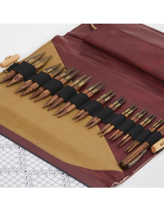 Conjunto de agulhas de tricô circulares curtas KnitPro Deluxe Ginger 2