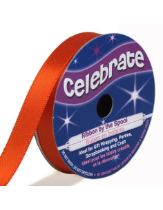 Fita de cetim Celebrate laranja - 9 mm x 6 metros