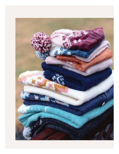 Livro tricotar jacquard em redondo