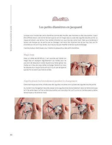 Livro tricotar jacquard em redondo
