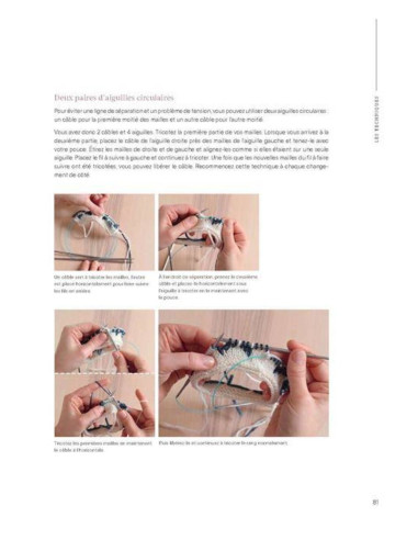 Livro tricotar jacquard em redondo