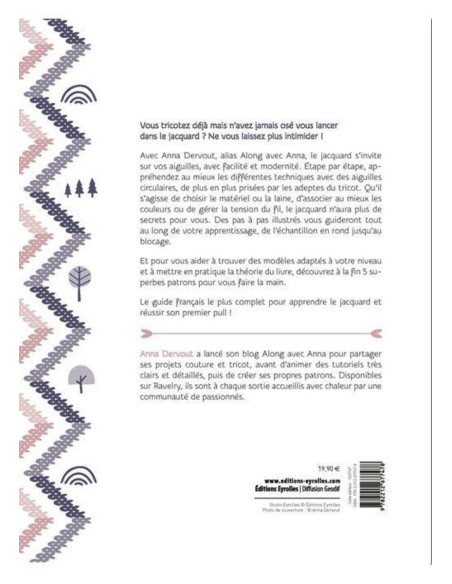 Livro tricotar jacquard em redondo