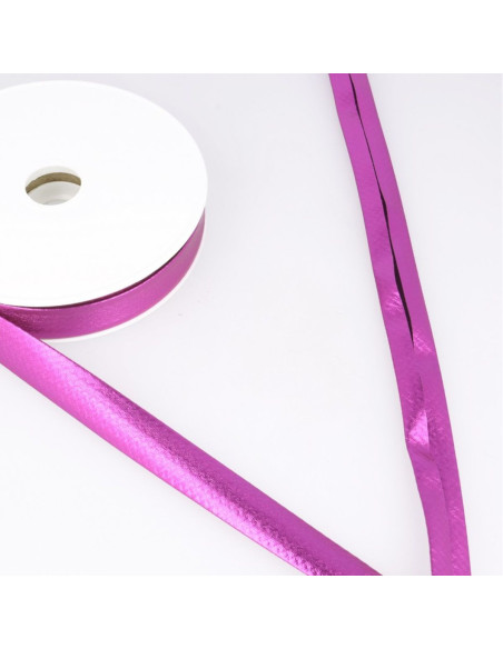 Viés laminado metalizado - Fúcsia