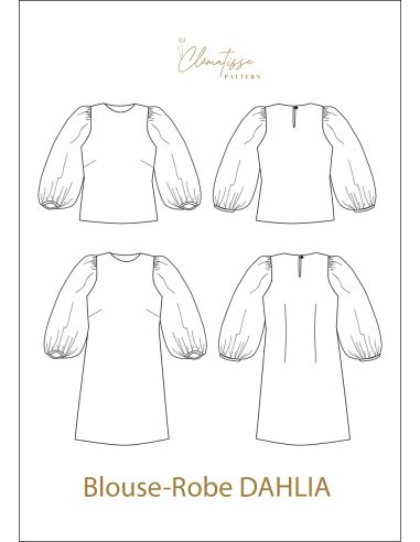 Patron de blouse-robe Dahlia - Clématisse Pattern