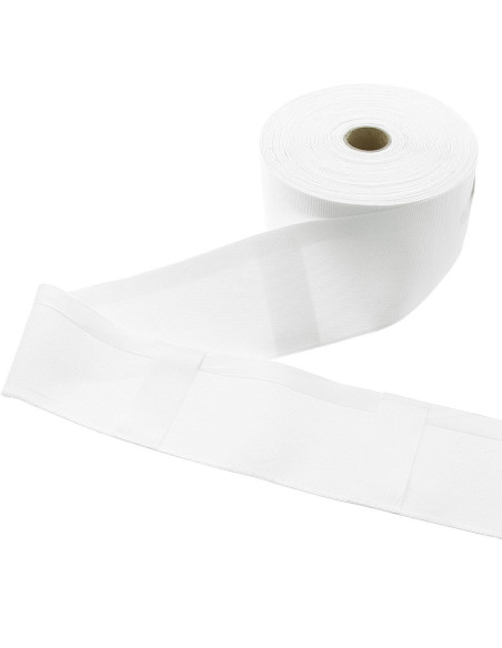 Fita com passantes ocultos com abas 100 mm - Branco