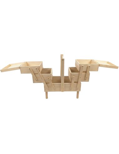 Travailleuse couture en bois avec pieds amovibles Clair
