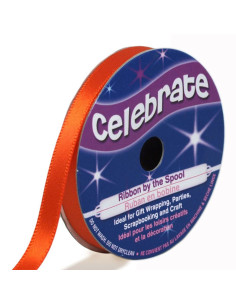 Fita de cetim Celebrate laranja - 6 mm x 6 metros