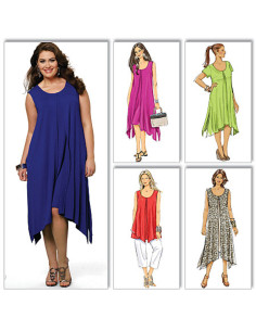 Molde de blusa, vestido e calça - Butterick 5655