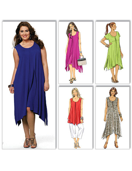 Molde de blusa, vestido e calça - Butterick 5655
