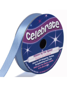 Fita de cetim Celebrate azul - 9 mm x 6 metros