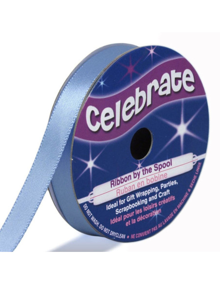 Fita de cetim Celebrate azul - 9 mm x 6 metros