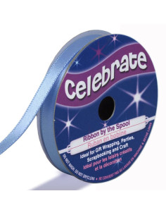 Fita de cetim Celebrate azul - 6 mm x 6 metros
