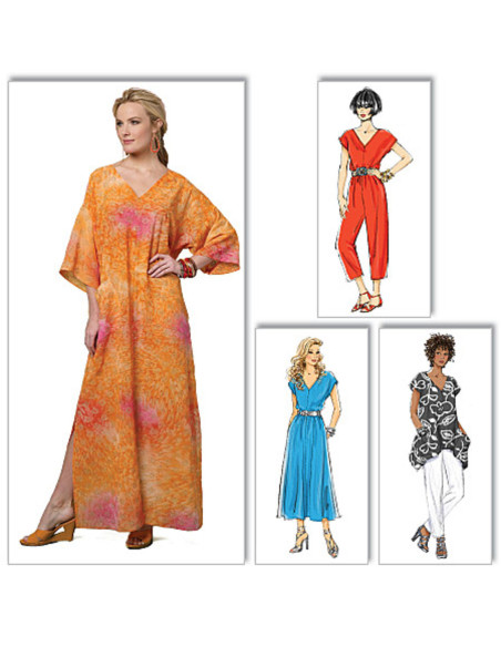 Padrão de blusa, vestido, caftan, macacão e calça - Butterick 5652