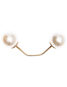 Pino de rosca 2 cabeças ramo ouro 65 mm - Creme