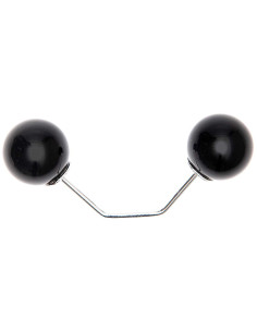 Pino de parafuso com 2 cabeças de ramo prateado 65 mm - Preto
