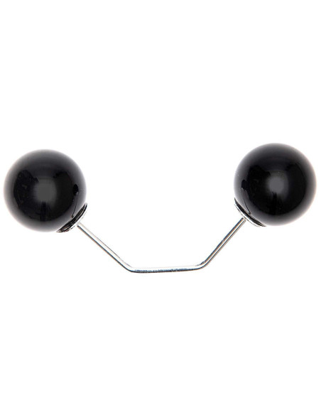 Pino de parafuso com 2 cabeças de ramo prateado 65 mm - Preto