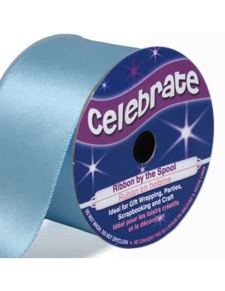 Fita de cetim Celebrate azul claro - 38 mm x 4 metros