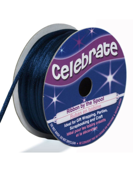 Cordão rabo de rato Celebrate azul-marinho - 2 mm x 10 metros