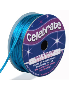 Cordão rabo de rato Celebrate azul turquesa - 2 mm x 10 metros