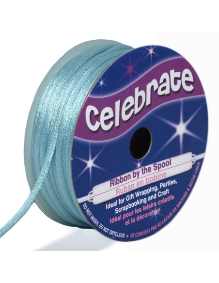 Cordão rabo de rato Celebrate azul céu - 2 mm x 10 metros