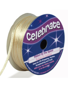 Cordão rabo de rato Celebrate creme - 2 mm x 10 metros