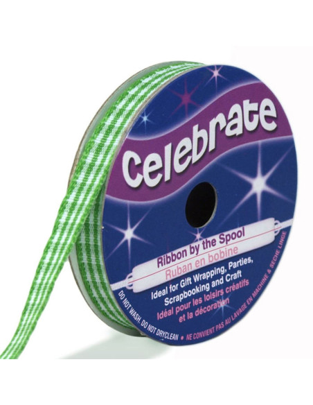 Fita Vichy Celebrate verde - 6 mm x 5 metros