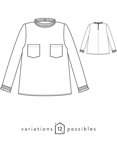 Molde de blusa Passion - Atelier Scämmit
