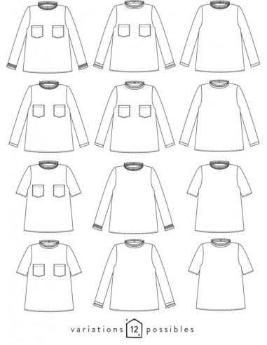 Molde de blusa Passion - Atelier Scämmit