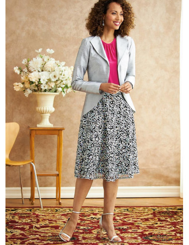 Molde de casaco, vestido, blusa, saia e calça - Butterick 6718