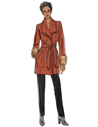 Molde de roupa de cima e cinto - Butterick 6720