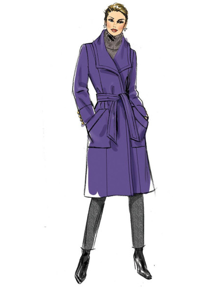 Molde de roupa de cima e cinto - Butterick 6720