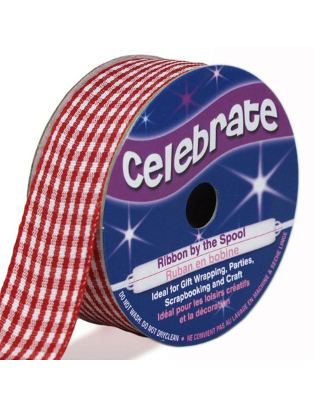 Fita Vichy Celebrate vermelha - 20 mm x 4 metros