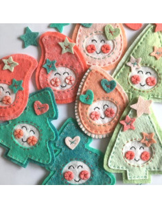 Kit de feltro de Natal kawaii