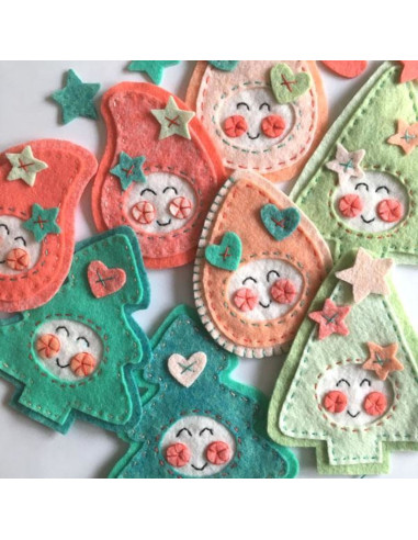 Kit de feltro de Natal kawaii