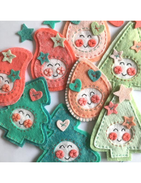 Kit de feltro de Natal kawaii