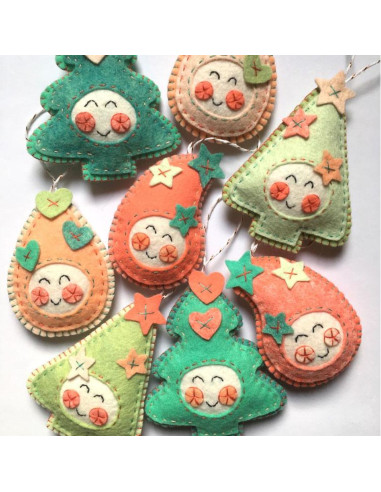 Kit de feltro de Natal kawaii
