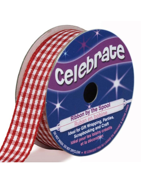 Fita Vichy Celebrate vermelha - 15 mm x 4 metros