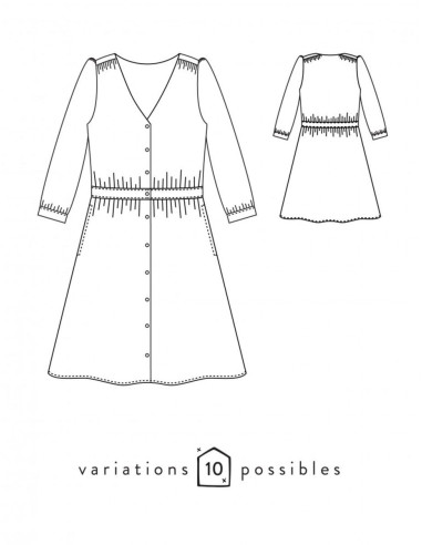 Padrão de vestido Harmonie - Atelier Scämmit