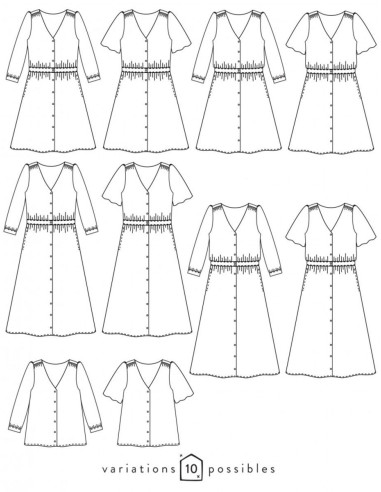 Padrão de vestido Harmonie - Atelier Scämmit