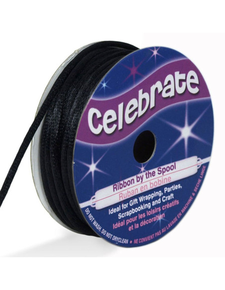 Cordão lurex Celebrate preto - 1,6 mm x 8 metros