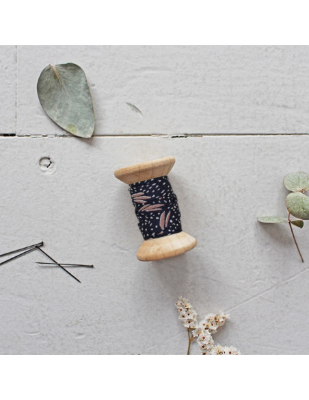 Viés viscose Dune Night por metro - Atelier Brunette