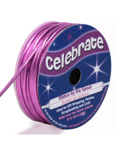 Cordão lurex Celebrate rosa - 1,6 mm x 8 metros