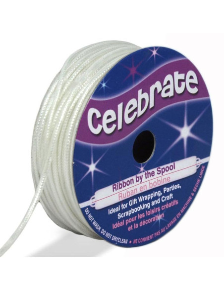Cordão lurex Celebrate branco - 1,6 mm x 8 metros