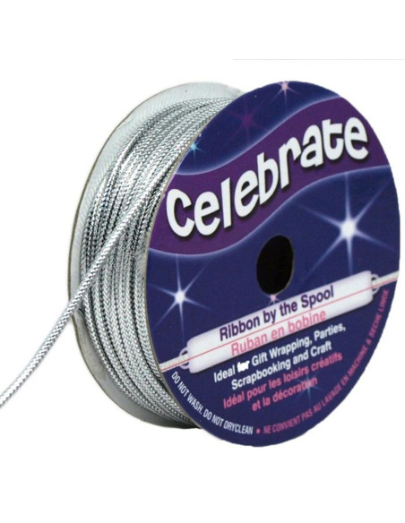 Cordão lurex Celebrate prata - 1,6 mm x 8 metros