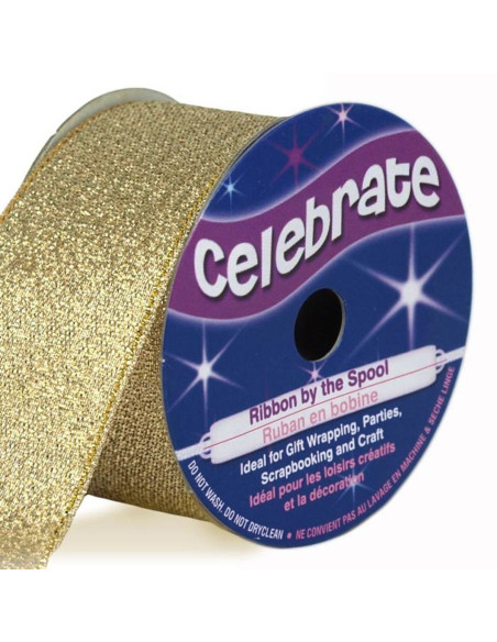 Fita metalizada Celebrate ouro - 26 mm x 4 metros