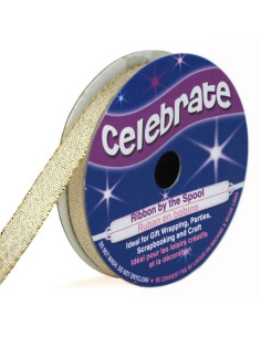 Fita metalizada Celebrate ouro claro - 7 mm x 6 metros