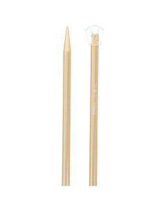 Agulhas de tricô DMC 40 cm - Metal dourado rosa