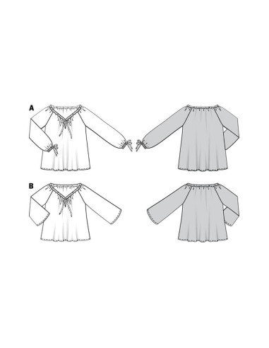 Molde de blusa - Burda 6227
