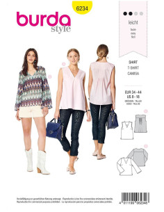 Molde de blusa - Burda 6234